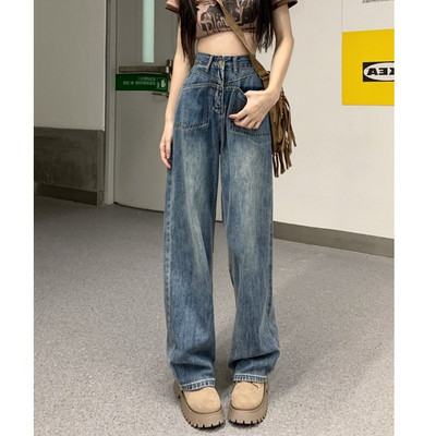 Vintage τζιν Γυναικεία 2022 Γυναικεία ρούχα Streetwear Y2k Κορεάτικη μόδα Γυναικεία παντελόνια Τζιν ίσιο τζιν τζιν Γυναικείο ψηλόμεσο
