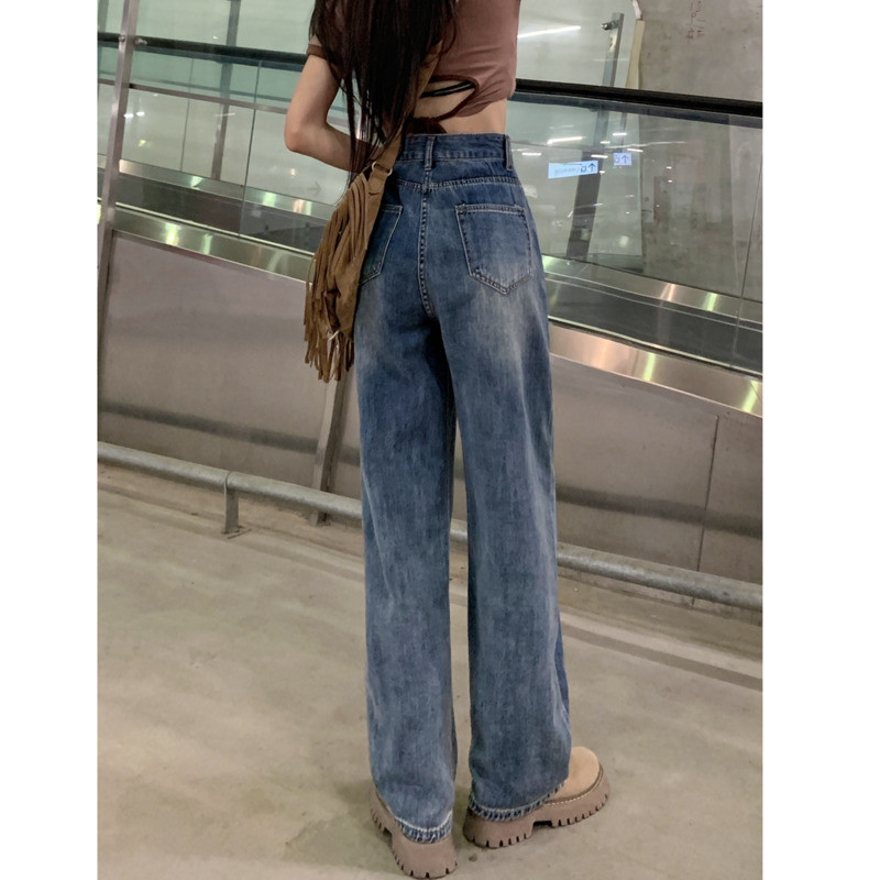 Vintage τζιν Γυναικεία 2022 Γυναικεία ρούχα Streetwear Y2k Κορεάτικη μόδα Γυναικεία παντελόνια Τζιν ίσιο τζιν τζιν Γυναικείο ψηλόμεσο