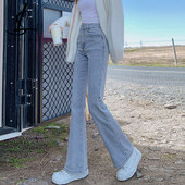 Μπλε τζιν Γυναικείο ίσιο πόδι Τζιν Γυναικείο 2022 Γυναικεία ρούχα Τζιν Streetwear Γυναικεία παντελόνια Κορεάτικη μόδα Y2k Ψηλόμεση