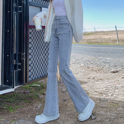 Μπλε τζιν Γυναικείο ίσιο πόδι Τζιν Γυναικείο 2022 Γυναικεία ρούχα Τζιν Streetwear Γυναικεία παντελόνια Κορεάτικη μόδα Y2k Ψηλόμεση