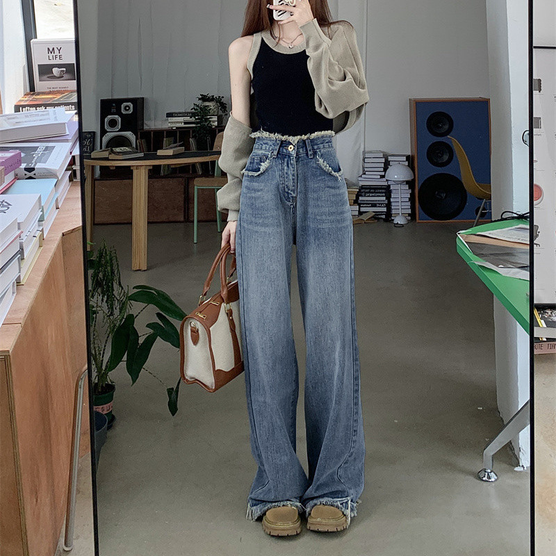 Τζιν vintage τζιν Γυναικείο ψηλόμεσο φαρδύ τζιν Γυναικείο 2022 Γυναικεία ρούχα Γυναικεία παντελόνια Κορεάτικη μόδα Streetwear Y2k Ρούχα