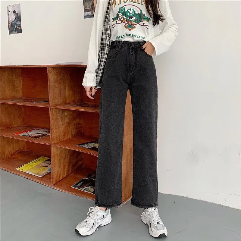 Ženske traperice 2023 Trend Streetwear Y2k Vintage Odjeća Traperice ravnih nogavica Ženska odjeća visokog struka Korejski modni traper