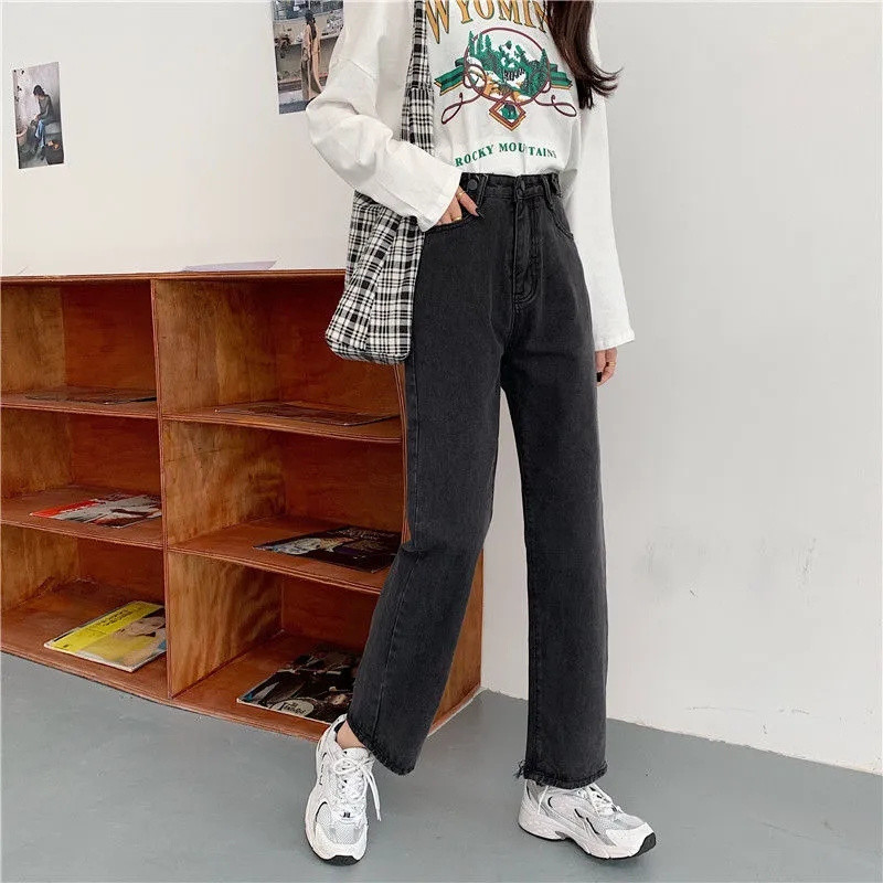 Ženske traperice 2023 Trend Streetwear Y2k Vintage Odjeća Traperice ravnih nogavica Ženska odjeća visokog struka Korejski modni traper