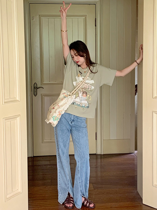 Y2k široke traperice Ženske ravne traperice visokog struka Ženska vintage odjeća 2022. Traper Ženske hlače Ulična Ženska odjeća