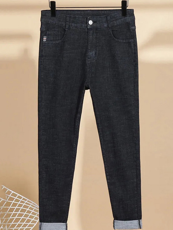 S-6xl Uske pencil traper hlače visokog struka Ženske klasične uske rastezljive Vaqueros ženske hlače Jednostavne ulične traperice