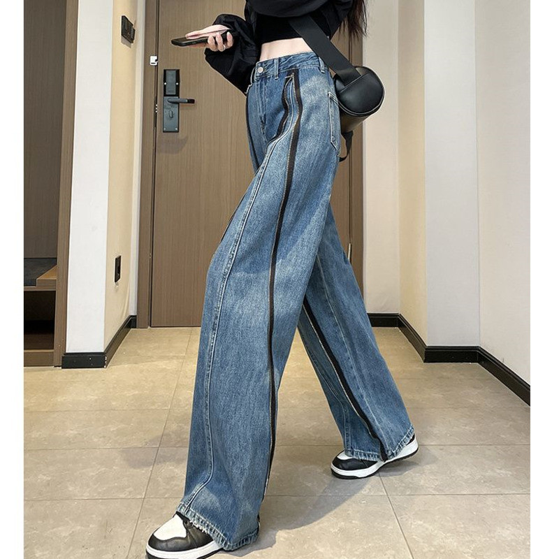 Y2k Korejska moda Vintage traperice Ženska odjeća visokog struka Ženske traperice Trend 2023. Streetwear Denim Newjeans Hlače Baggy