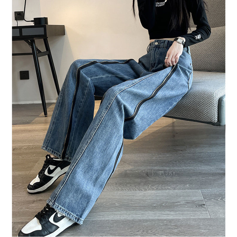 Y2k Korejska moda Vintage traperice Ženska odjeća visokog struka Ženske traperice Trend 2023. Streetwear Denim Newjeans Hlače Baggy