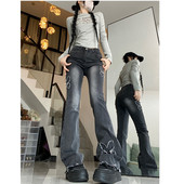 Ίσιο τζιν Γυναικείο τζιν ψηλόμεσο Κορεάτικη μόδα Streetwear Γυναικεία Ρούχα Y2k Γυναικεία τζιν 2023 Trend Pants Flare