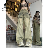 Γυναικεία ρούχα Newjeans Streetwear φαρδιά τζιν Γυναικεία ψηλόμεση γυναικεία τζιν 2023 Trend Vintage ρούχα Cargo Παντελόνια Γυναικεία Y2k