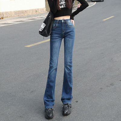 ZOENOVA Γυναικεία τζιν φαρδιά φαρδιά τζιν παντελόνι στο κάτω μέρος ίσιο ψηλόμεσο Stretch Urban γυναικείο παντελόνι Flare 2023 Fashion 6 Χρώμα