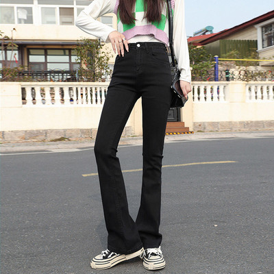 ZOENOVA Γυναικεία τζιν φαρδιά φαρδιά τζιν παντελόνι στο κάτω μέρος ίσιο ψηλόμεσο Stretch Urban γυναικείο παντελόνι Flare 2023 Fashion 6 Χρώμα