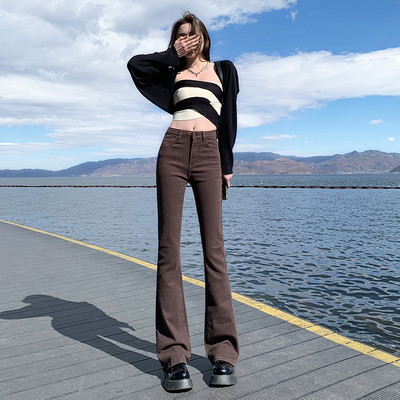 ZOENOVA Ženske bijele vintage flare traperice u engleskom stilu High Street ženske hlače od trapera visokog struka 2023 Trend pantalones de mujer