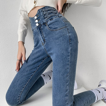 ZOENOVA Ψηλόμεσο Mom Jeans Γυναικεία Boyfriends Ίσιο ελαστικό Femme βαμβακερό λεπτό Vintage 2022 Παντελόνι τζιν Vaqueros Mujer