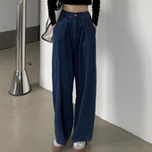 Zoki Harajuku Vintage Ψηλόμεση Γυναικεία Τζιν Τζιν Fashion Ins Tide Streetwear All Match Casual Loose Γυναικείο φαρδύ τζιν παντελόνι