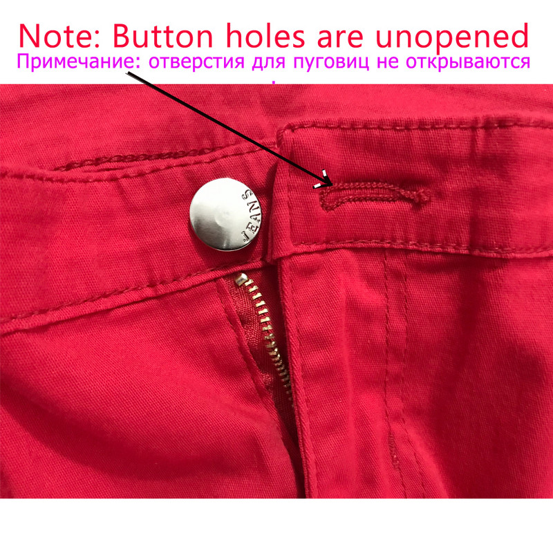 Püksid Naised Elastne pliiats Teksad Püksid Candy Värvilised Vöökoha keskosa Tõmblukk Slim Fit Kitsad täispikad naiste püksid naisele