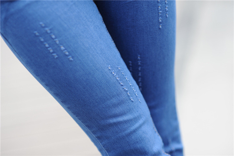 νέα άνοιξη και φθινόπωρο Μόδα casual stretch βαμβακερό μάρκα νεαρών κοριτσιών ψηλόμεσο στενό τζιν μολύβι