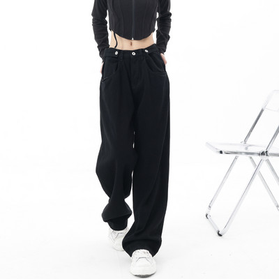 Jesen Zima Američke vintage ženske traperice s visokim strukom Kamuflažne ulične ležerne hlače s visokim strukom Baggy Hip-hop traper hlače Y2K