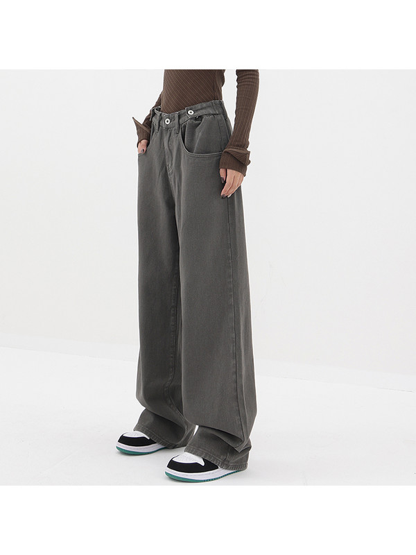 Jesen Zima Američke vintage ženske traperice s visokim strukom Kamuflažne ulične ležerne hlače s visokim strukom Baggy Hip-hop traper hlače Y2K