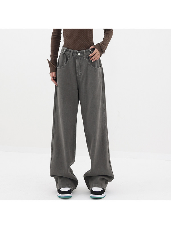 Jesen Zima Američke vintage ženske traperice s visokim strukom Kamuflažne ulične ležerne hlače s visokim strukom Baggy Hip-hop traper hlače Y2K