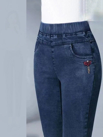 Casual ψηλόμεσο μέχρι τον αστράγαλο τζιν μολύβι μεγάλο μέγεθος 4xl Skinny τζιν παντελόνι Γυναικείο Strecth Vaqueros Νέο κολάν μόδας