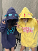 Hoodie Kpop Super zgodne Hoodies u fakultetskom stilu Visokokvalitetne zimske pulovere s dugmadima Slatki i slatki kaput Ženska gornja odjeća