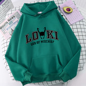 Marvel Superhero Loki Anime Hoodie Γυναικεία Rocky Prank God Cartoon Hoodie Ανδρικά Unisex Casual Street Fashion Winter Hoodie