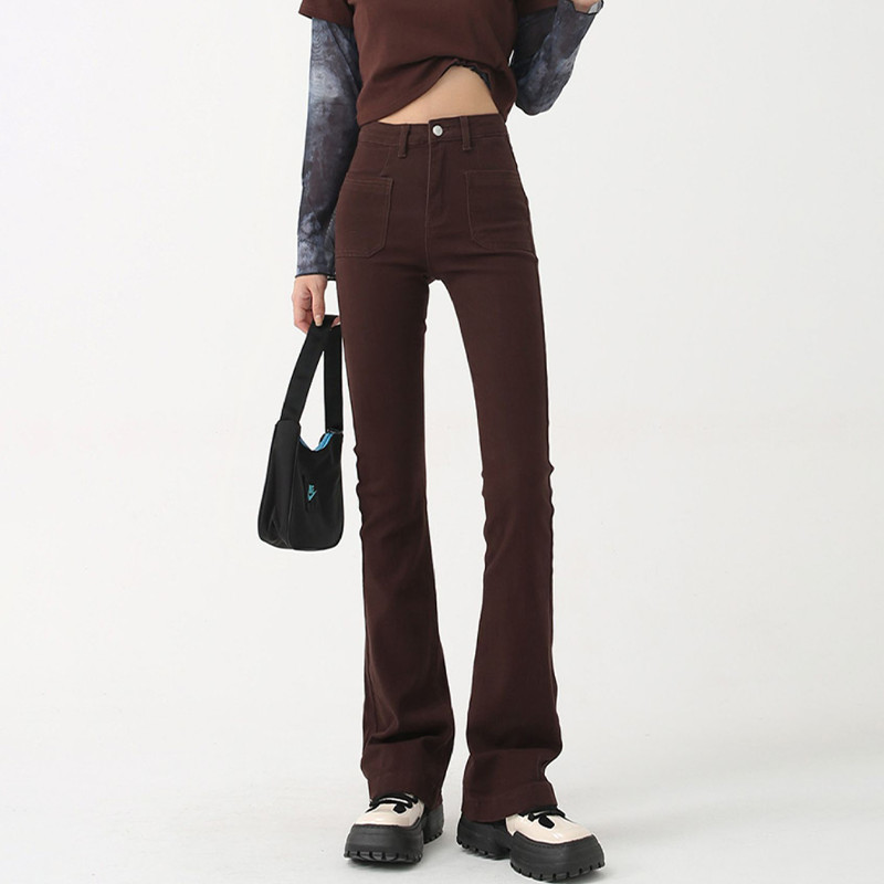 Traper hlače s visokim strukom Ženske ljetne uske uske traperice Ležerna vintage ulična odjeća Korejska Y2K modna plava