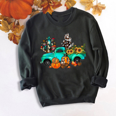 Cămașă cu cafea de toamnă Tricou drăguț de toamnă Cămașă cu condimente de dovleac de Halloween Pulover de toamnă pentru femei Este sezonul Tricou pentru petrecere de Halloween