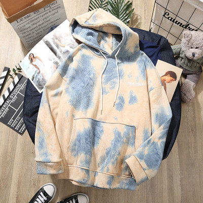 Tie Dye Női pulóverek Őszi, téli meleg pulóverek Női kapucnis felsők Divat, nyomtatott női kapucnis felsők Utcai ruházat Pulóverek