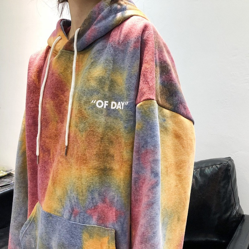 Tie Dye Női pulóverek Őszi, téli meleg pulóverek Női kapucnis felsők Divat, nyomtatott női kapucnis felsők Utcai ruházat Pulóverek