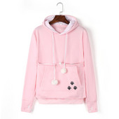 Mados mielas naminių gyvūnėlių laikiklis, gobtuvai, moteriški megztiniai, vyriški unisex kengūra šunų katės maišelis Didelis kišeninis paltas žieminiai kelnaitės