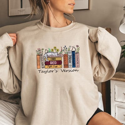 Έκδοση Taylor`s Sweatshirt Μουσικά άλμπουμ As Books Hoodies Γυναικείες φούτερ Ρετρό μακρυμάνικα πουλόβερ άλμπουμ Εμπορικά προϊόντα για θαυμαστές