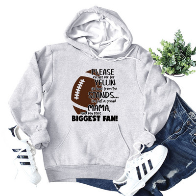 PLEASE Excuse Me Ženska majica s kapuljačom s printom europskog i američkog alfabeta Jednostavna jesen i zima