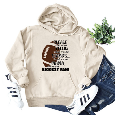 PLEASE Excuse Me Ženska majica s kapuljačom s printom europskog i američkog alfabeta Jednostavna jesen i zima