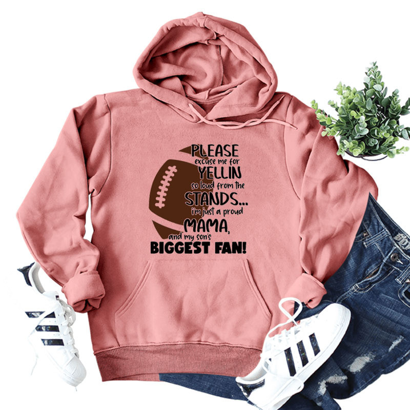 PLEASE Excuse Me Ženska majica s kapuljačom s printom europskog i američkog alfabeta Jednostavna jesen i zima