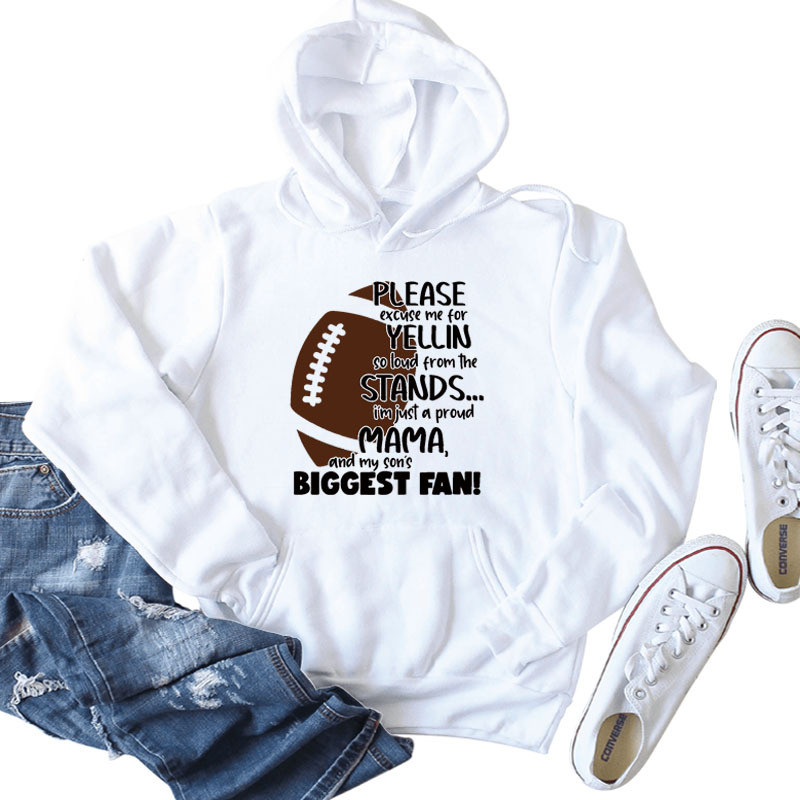 PLEASE Excuse Me Ženska majica s kapuljačom s printom europskog i američkog alfabeta Jednostavna jesen i zima