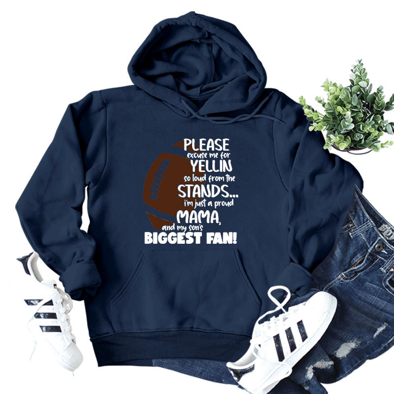 PLEASE Excuse Me Ženska majica s kapuljačom s printom europskog i američkog alfabeta Jednostavna jesen i zima