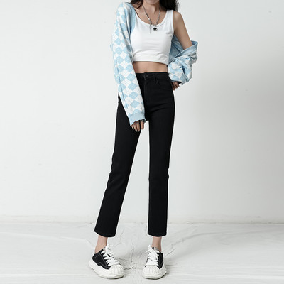 ZOENOVA 2022 Γυναικεία τζιν Vintage Mid Waist Loose Business Office Κομψό γυναικείο παντελόνι ολόσωμο Mom Jean Denim Vaqueros Mujer