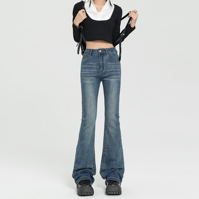 ZOENOVA Φθινοπωρινό Γυναικείο Vintage Τζιν Παντελόνι Flare Μόδα Νέο Casual Streetwear Ψηλόμεσο λεπτό μαλακό παντελόνι μαμά Harajuku Y2K Jeans