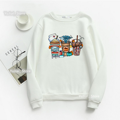 Nursing Is My Heart Nurse Επιστολή εκτύπωσης Γυναικεία φούτερ Φούτερ Harajuku Φθινοπωρινό Χειμερινό μακρυμάνικο Γυναικείο φούτερ με λαιμόκοψη