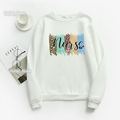 Nursing Is My Heart Nurse Επιστολή εκτύπωσης Γυναικεία φούτερ Φούτερ Harajuku Φθινοπωρινό Χειμερινό μακρυμάνικο Γυναικείο φούτερ με λαιμόκοψη