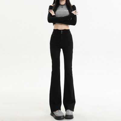 ZOENOVA Flare Jeans Γυναικεία Skinny ψηλόμεση Y2k τζιν παντελόνι Washed ρετρό σφουγγαρίστρα 2023 Φθινοπωρινή Κορεάτικη μόδα Streetwear