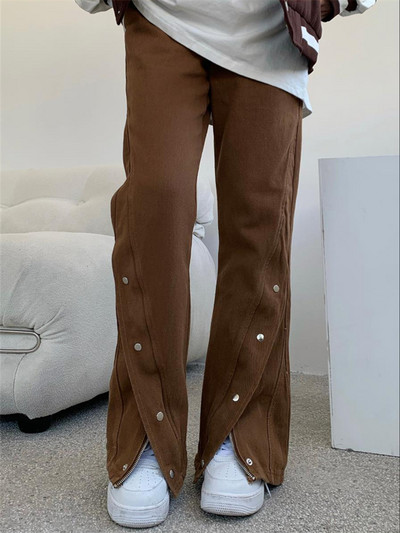 Φθινόπωρο 2022 Νέο Καφέ ίσιο τζιν Vintage Slender Office Lady Jeans Γυναικείο Παντελόνι Ψηλόμεσο Παντελόνι Γυναικείο τζιν για γυναίκες