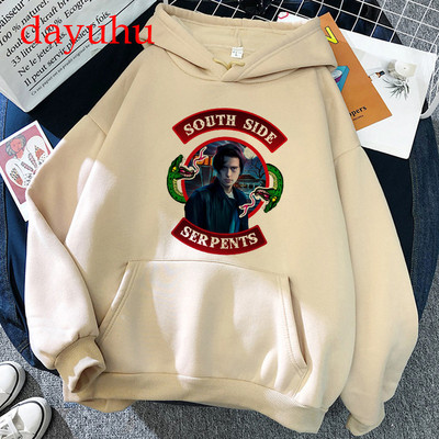 Fashion Riverdale Southside Serpents Harajuku Snake Hoodies Ullzang Funny Cartoon Oversized Sweatshirt Streetwear Hoody Ženski