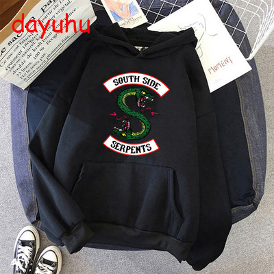 Fashion Riverdale Southside Serpents Harajuku Snake Hoodies Ullzang Funny Cartoon Oversized Sweatshirt Streetwear Hoody Ženski