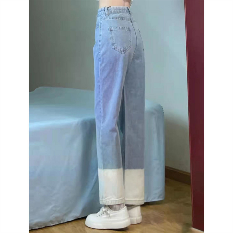 Ψηλόμεσο τζιν Γυναικείο φαρδύ τζιν 2022 Νέα μόδα ίσιο παντελόνι Y2k τζιν Παντελόνι Vintage Loose Blue Washed Mom Jeans