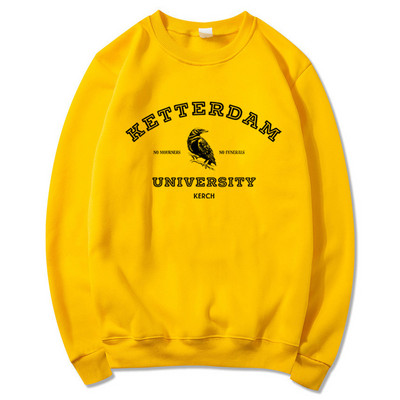 Φούτερ Six of Crows Crewneck No Mourners No Funerals Hoodies Ketterdam Crow Club πουλόβερ Unisex Μοντέρνα φούτερ με μανίκια