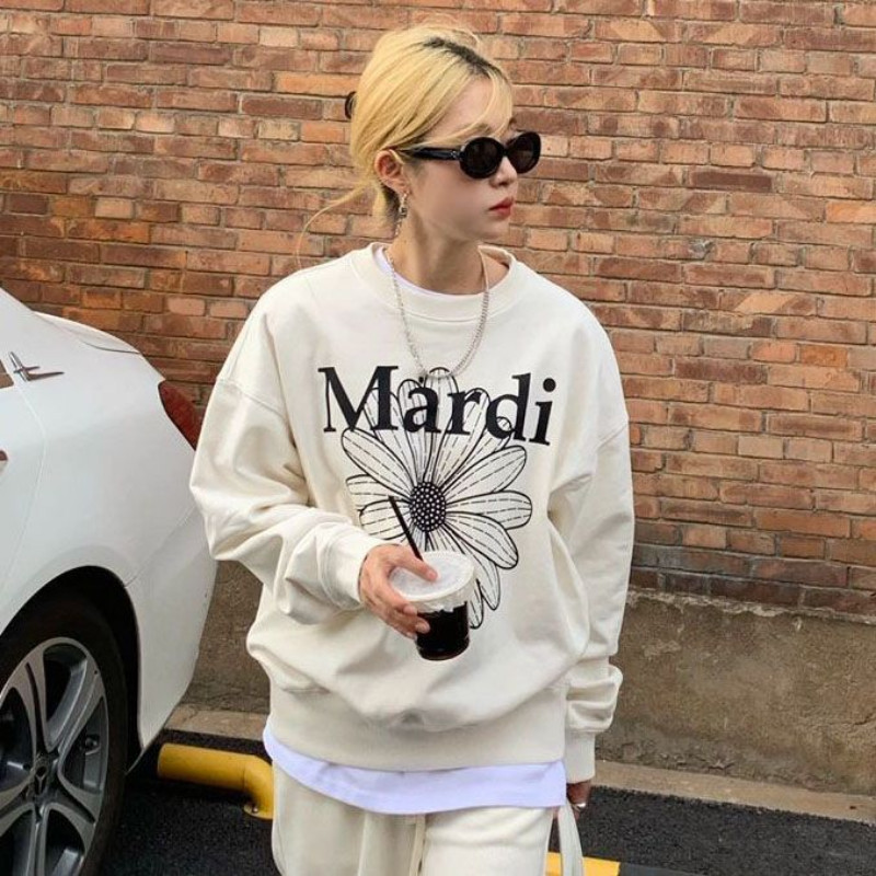 Abrikosų medvilnės korėjietiški stilingi marškinėliai su raidėmis marginti megztiniai, moteriški, moteriški, madingi gatvės drabužiai, megztiniai, žieminiai, laisvi, kasdieniai