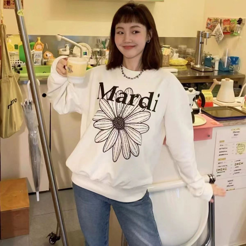 Abrikosų medvilnės korėjietiški stilingi marškinėliai su raidėmis marginti megztiniai, moteriški, moteriški, madingi gatvės drabužiai, megztiniai, žieminiai, laisvi, kasdieniai