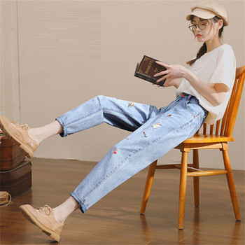 Дамски 2023 г. Нова мода Slim Fit Flare Jeans Vintage Страничен джоб и цип Fly Висока талия Деним Женски панталон до глезена pantalon homme